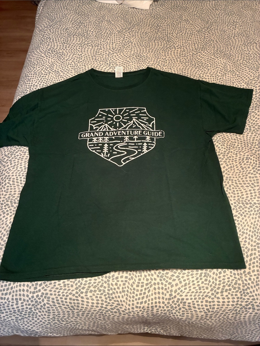 Fruit of the Loom Dark Green Graphic Crewneck T-Shirt